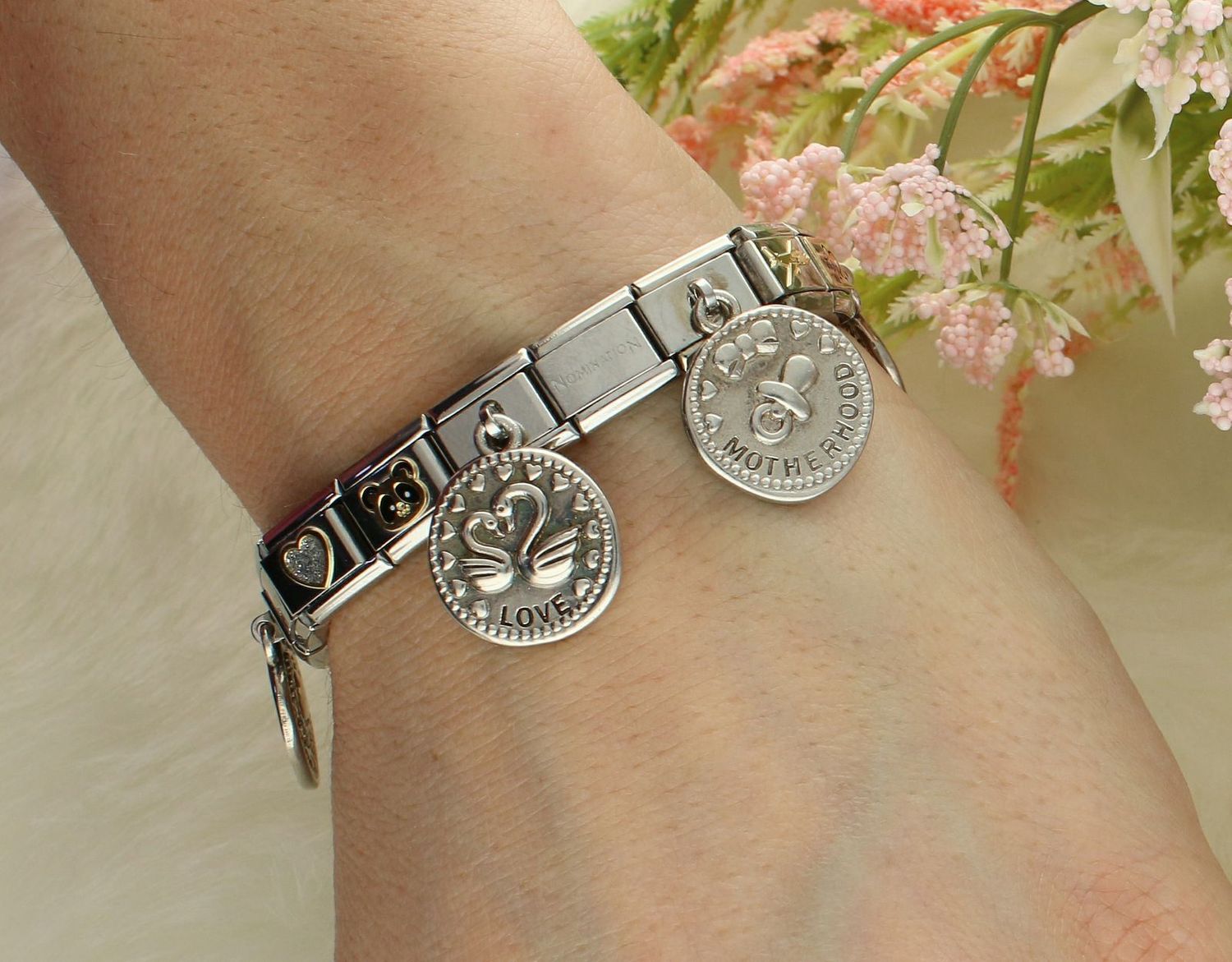 Nomination Link 925 zawieszka srebro 'Koniczynka z napisem Szczęście' 331804 07 biżuteria nomination nomination zawieszki nomination baza.jpg